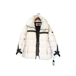 Karl Lagerfeld Paris Women's Winter Puffer Jacket Coat - White - XL Never Worn